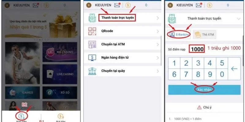 Nạp tiền siêu đơn giản đặt cược đá gà dễ dàng
